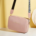 Solid Color PU Leather Wide Strap Crossbody Bag Simple Style Small Shoulder Bags for Women Female Phone Purse Messenger Handbag