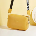 Solid Color PU Leather Wide Strap Crossbody Bag Simple Style Small Shoulder Bags for Women Female Phone Purse Messenger Handbag