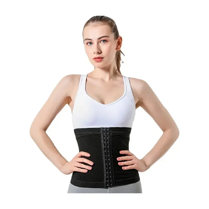 Plus Size Men and Women Waist Trainer Sweat with 3 Hooks Tummy Slimming Belt Body Shaper Loss Weight Waist Belt Corset Sweat